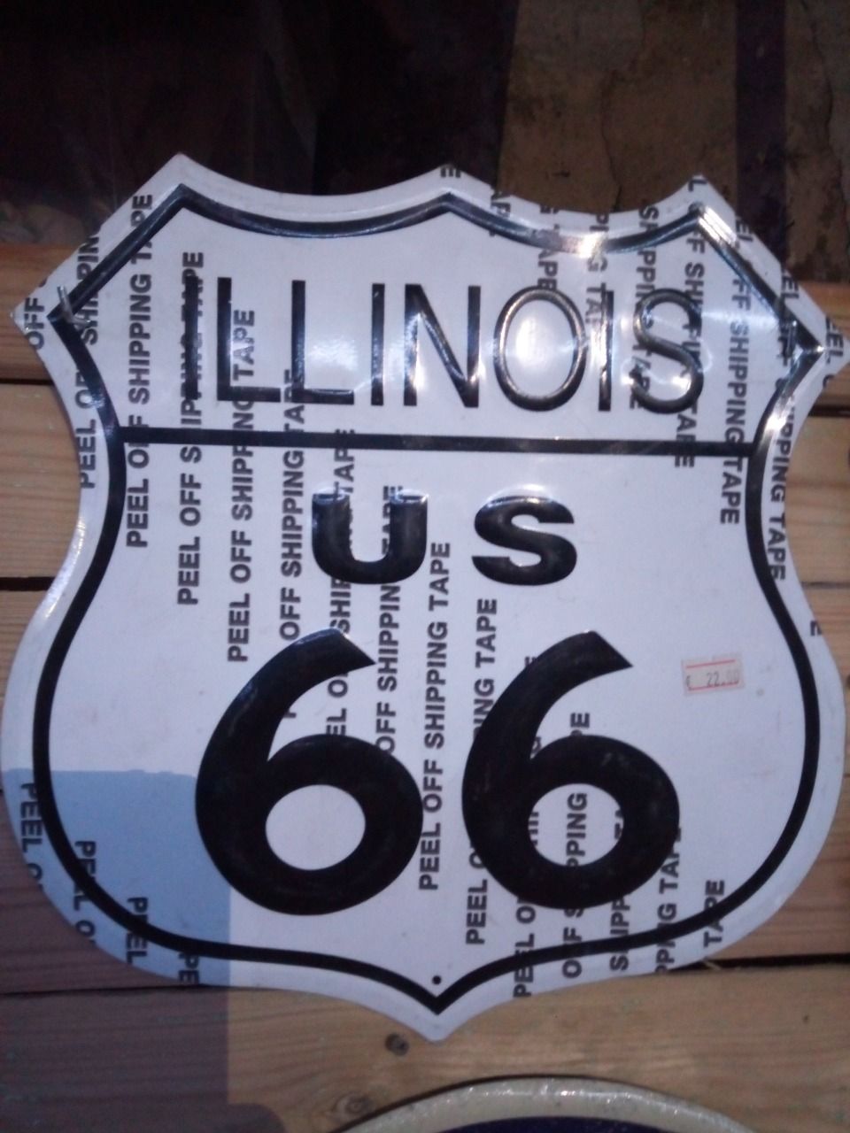 Panneau de signalisation "Route 66"  Etat de l'Illinois