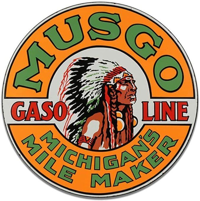 Plaque aluminium MUSGO Gasoline 