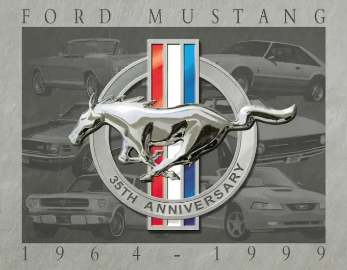 Plaque Métal "FORD Mustang 35th Anniversary"