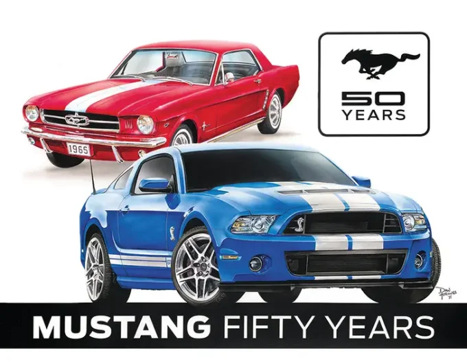 Plaque Métal Ford Mustang 50 years