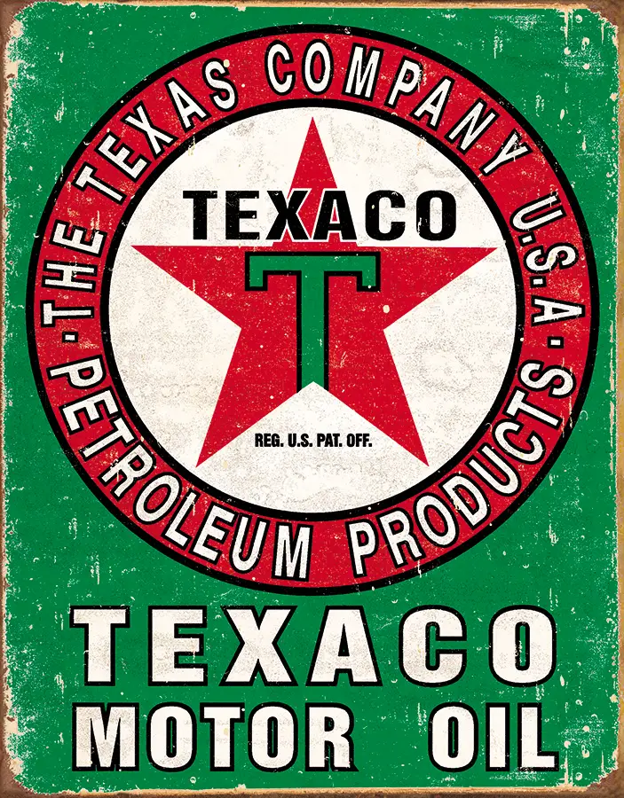 Plaque Métal TEXACO Motor Oil